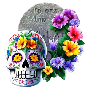 Dia De Los Muertos Decorated Graves PNG 55