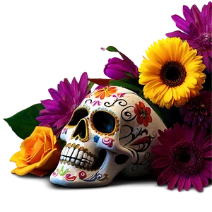 Dia De Los Muertos Floral Arrangements PNG Lmr