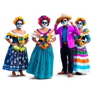 Dia De Los Muertos Folk Dancers Png 15 PNG image