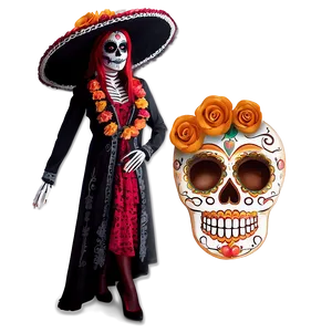 Dia De Los Muertos Historical Costumes PNG 06112024 PNG
