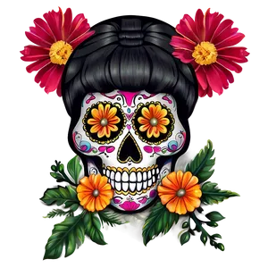 Dia De Los Muertos Marigold Flowers PNG Vyy PNG