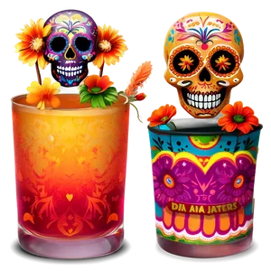 Dia De Los Muertos Themed Beverages Png 15 PNG image