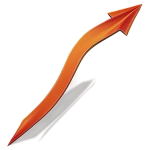 Diagonal Orange Arrow PNG 06262024