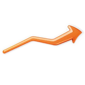 Diagonal Orange Arrow PNG 06262024