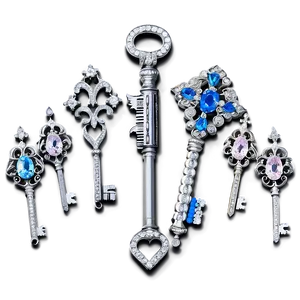 Diamond Encrusted Keys PNG 96