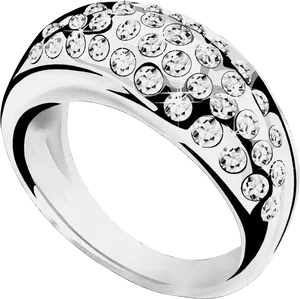 Diamond Encrusted Wedding Ring Clipart PNG image