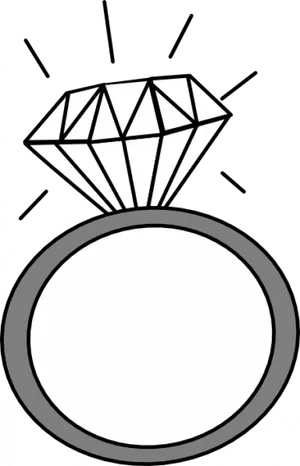 Diamond Engagement Ring Clipart PNG