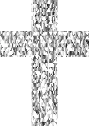 Diamond Faceted Cross Pattern PNG image