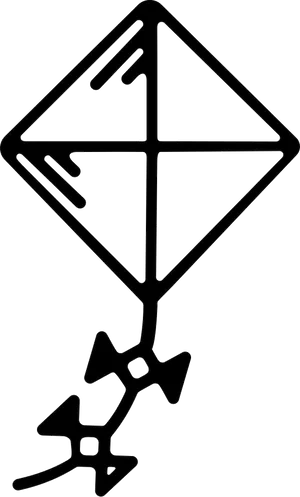 Diamond Kite Outline PNG
