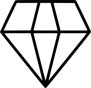 Diamond Outline Graphic PNG image