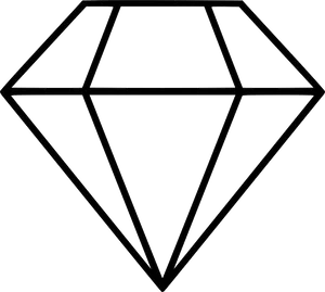 Diamond Outline Vector Illustration PNG image