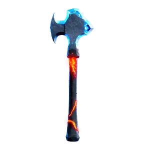 Diamond Pickaxe In Lava PNG 70