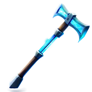Diamond Pickaxe With Light Beam PNG 2