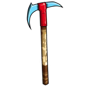 Diamond Pickaxe With Redstone PNG Wrs