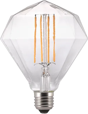 Diamond Shaped L E D Filament Bulb PNG
