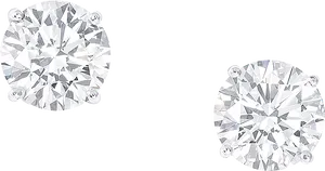 Diamond Stud Earrings Transparent Background