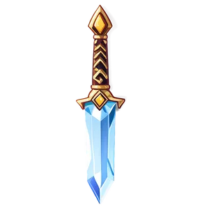 Diamond Sword In Stone PNG 05252024
