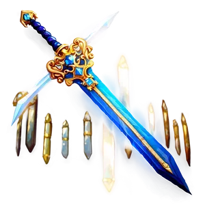 Diamond Sword On Pedestal PNG Fkm
