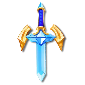 Diamond Sword With Blue Aura Png 14 PNG image