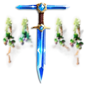Diamond Sword With Blue Aura PNG 9 PNG