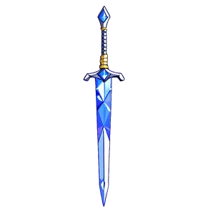 Diamond Sword With Crystal Handle PNG Mlt50 PNG