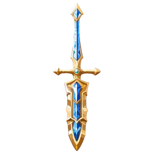 Diamond Sword With Gold Inlay PNG Pkw PNG