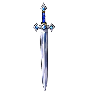 Diamond Sword With Sapphire Embellishments PNG Bmp50
