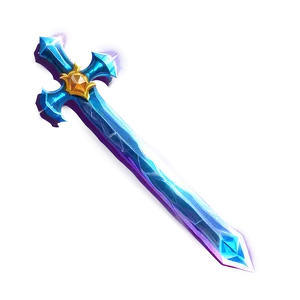 Diamond Sword With Shadow Png 05252024 PNG image