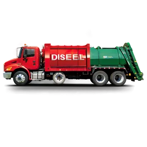 Diesel Garbage Truck PNG 06202024