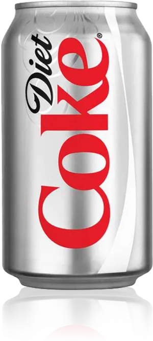 Diet Coke Can Silver Red Design PNG image