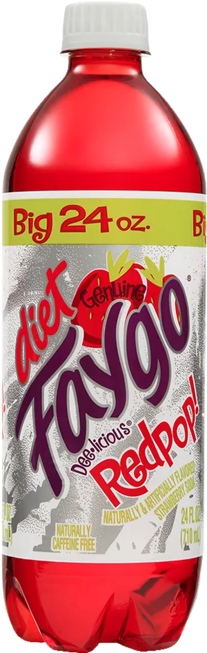 Diet Faygo Redpop Soda Bottle24oz PNG image