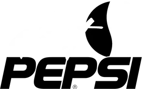 Diet Pepsi Logo Blackand White PNG image