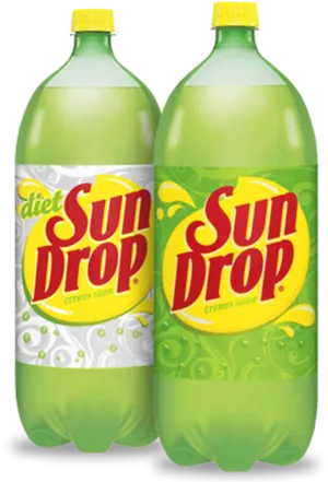 Dietand Regular Sun Drop Bottles PNG image