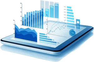 Digital Accounting Data Visualization PNG image