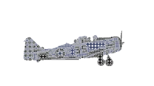 Digital Aircraft Silhouette PNG image