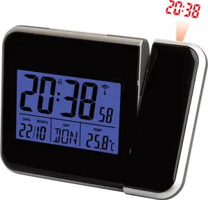 Digital Alarm Clock Display PNG image