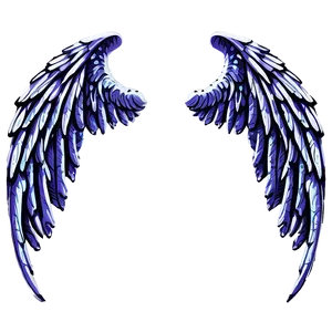 Digital Angel Wings Outline PNG 05042024