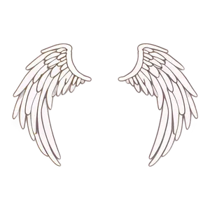 Digital Angel Wings Outline PNG 60