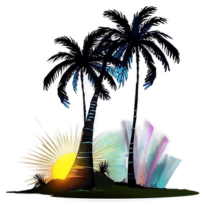 Digital Art Black Palm Tree Png Udn PNG image