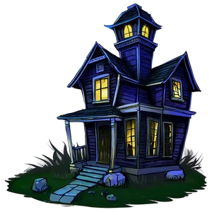 Digital Art Haunted House PNG 05242024 PNG