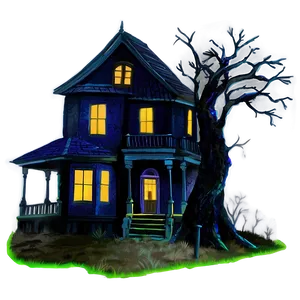 Digital Art Haunted House PNG 05242024 PNG