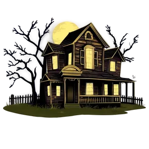 Digital Art Haunted House PNG Exk78 PNG