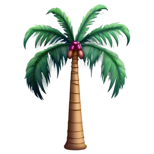 Digital Art Palm Tree Emoji PNG Eay9 PNG