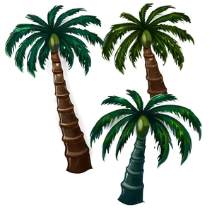 Digital Art Palm Tree Emoji PNG Wio39 PNG