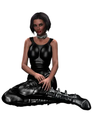 Digital Art Womanin Black