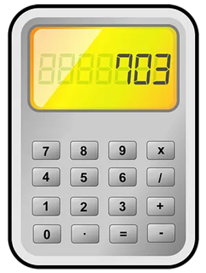 Digital Calculator Display Graphic PNG image