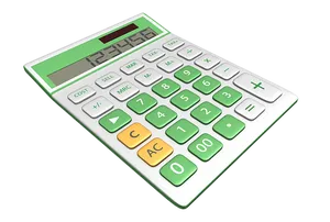 Digital Calculator Displaying Numbers PNG image