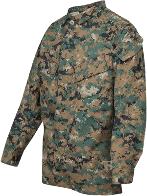 Digital Camo Military Jacket PNG image