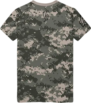 Digital Camo T Shirt Design PNG image