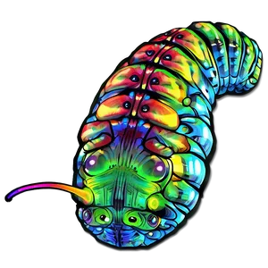 Digital Caterpillar Graphic PNG 05232024
